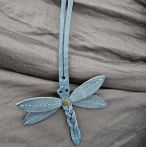 Rare NWOT Portland Leather Aqua Dragonfly Leather